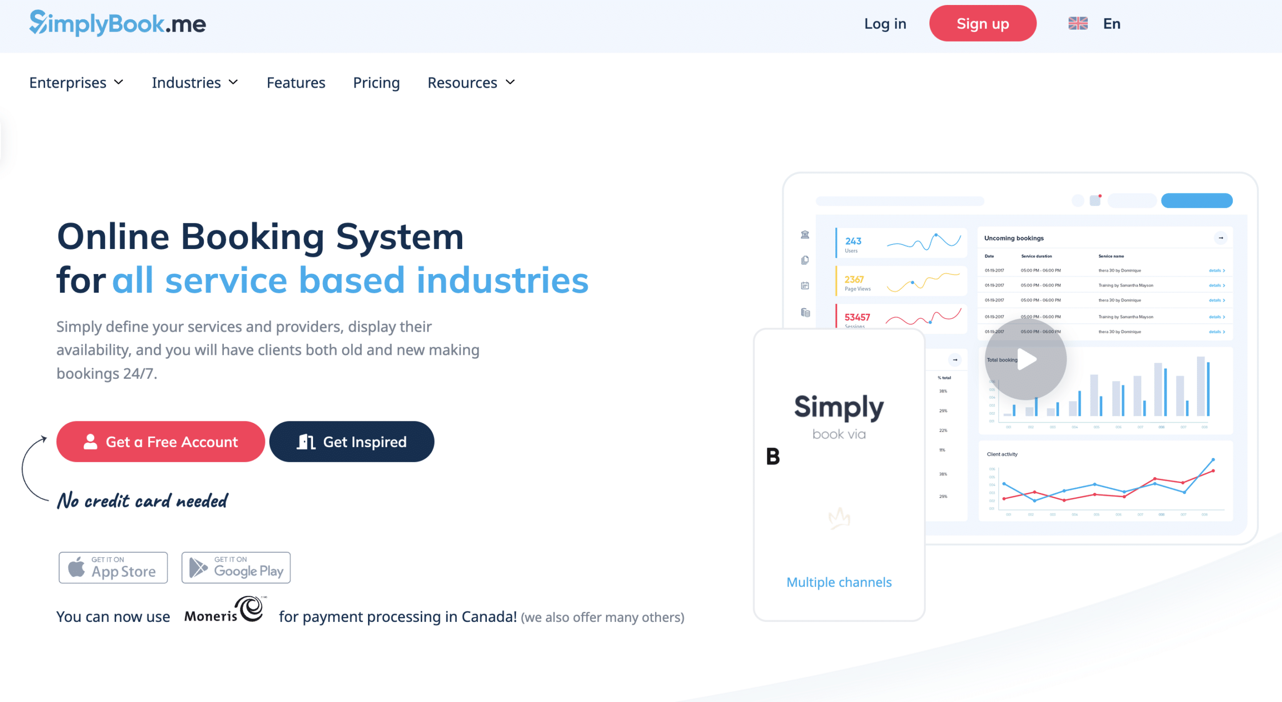 Simplybook.me as best golf registration software